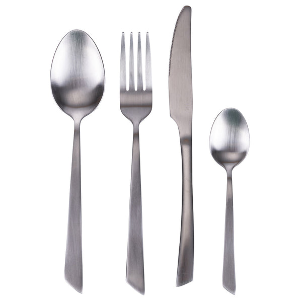 Servizio Set di Posate 24 Pezzi in Acciaio Silver Lucido Villa d'Este Home Tivoli Cut prezzo