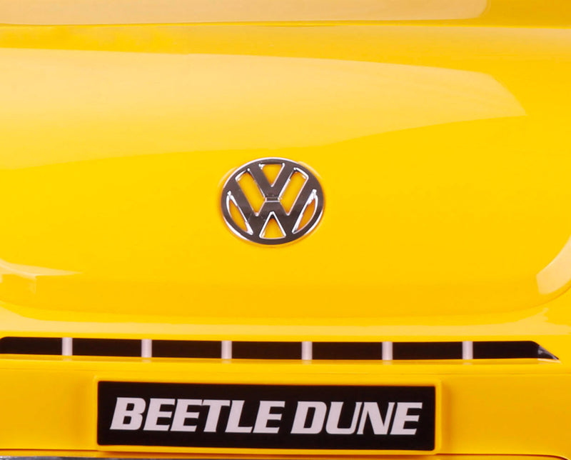 Macchina Elettrica per Bambini 12V con Licenza Volkswagen Maggiolino Gialla