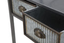 Mobiletto da Bagno Illinois 60,5x29x184,5 cm in Ferro Argento