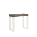 Consolle Allungabile 90-300x40x77 cm Tecno Tortora Telaio Bianco 