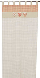 Tenda con inserto rosso cm 105x 280