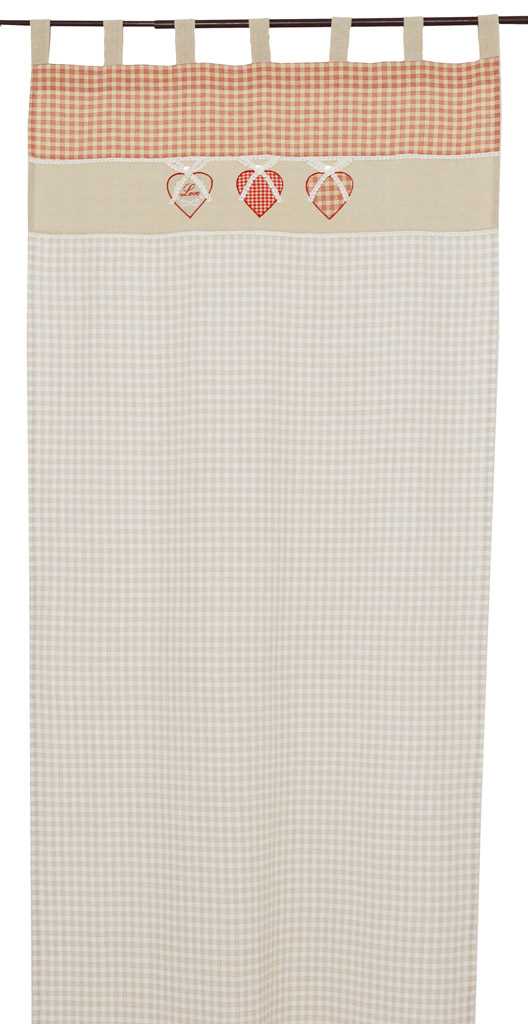 acquista Tenda con inserto rosso cm 105x 280