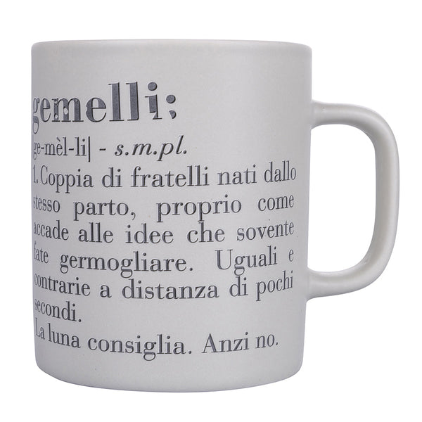 sconto Tazza Zodiaco "gemelli" Ø8x10 cm in Bone China VdE Tivoli 1996 Bianco