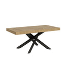 Tavolo Allungabile 200-304x90x77 cm Volantis Quercia Natura Telaio Antracite 