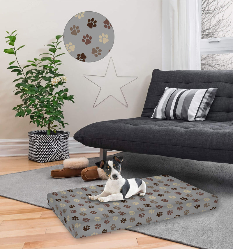Materassino Imbottito per Cani e Gatti Pet Paws Grigio Varie Misure