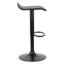 Set 2 Sgabelli 38x40x54/74 cm in Ecopelle con Base Nera Nero