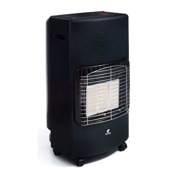 acquista Stufa a Gas GPL Infrarossi 4200W 3 Mattoni Nera