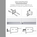 Mobile TV Sospeso 140x32x31 cm in Legno Truciolare Grigio
