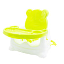 Seggiolone Pappa Bambini Attacco da Tavolo Cintura Sicurezza e Vassoio Verde