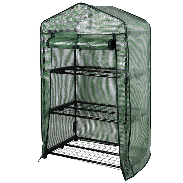 prezzo Serra da Balcone a 3 Ripiani 69x48x125 cm Telaio in Plastica e Struttura in Acciaio Verde