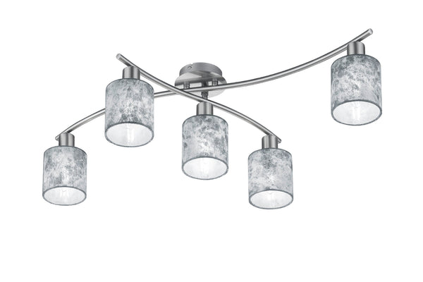 acquista Plafoniera da Interno  E14 in Metallo Nickel Opaco