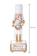 Carillon Schiaccianoci di Natale in Legno H30,5 cm Oro