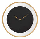 Orologio da Muro Fashion Ø60x5 cm in Ferro e Vetro Oro e Nero