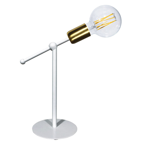 acquista Lume 1xE27 Montatura Verniciata Bianco Oro Satinato E-Energy Elvira