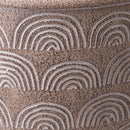 Contenitore Decorativo Disegni Rilievo Ø 23 H 21 cm