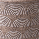 Contenitore Decorativo Disegni Rilievo Ø 23 H 21 cm