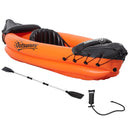 Canoa Gonfiabile 1 Posto 270x93x50 cm in PVC Arancione, Nero