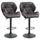 Set 2 Sgabelli da Bar 51,5x57,5x93-114,5 cm in Similpelle Marrone