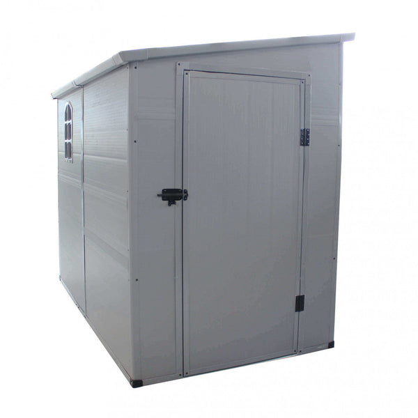 Casetta Box da Giardino Hause 143x247x194 h cm in Plastica Grigio chiaro prezzo