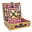 Cestino Pic-nic in vimini campagna con accessori barbeque cm 50x40xh14