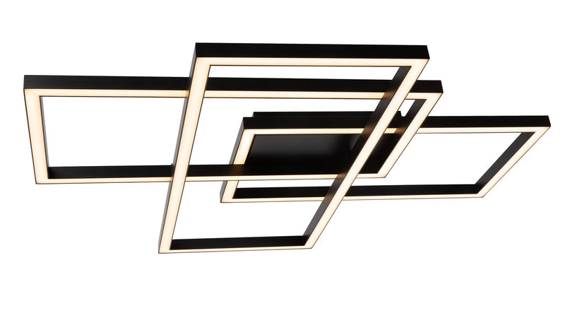 Plafoniera Modern in Metallo e Acrilico Line Nero