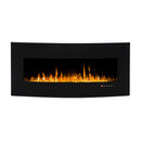 Camino Elettrico da Pavimento 55x122,2x15,7 cm Effetto Fiamma 1500W Archi Nero