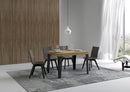 Tavolo Allungabile 120-204x80x77 cm Flame Quercia Natura e Antracite