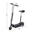 Monopattino Elettrico per Bambini 120W Pieghevole con Sella Nero 
