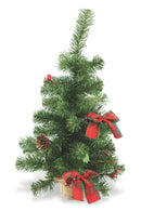 Mini Albero di Natale 60 cm con Fiocchi Bacche e Pigne Soriani Juta