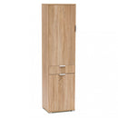 Armadio 2 Ante 1 Cassetto 45x38x174 h cm in Truciolare bilaminato Marrone chiaro