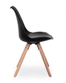 Set 4 Sedie 54x49x83,5 cm in Similpelle Nero
