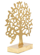 Scultura Albero Oro 31x8,5x31,5 cm in Ferro Oro