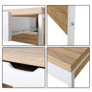 Scrivania da Ufficio con Cassetto in Legno e Metallo 100x50x75 cm 