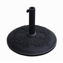 Base Ombrellone da Giardino 25Kg Ø50cm Nera