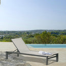 Lettino Prendisole da Giardino 74x200xH98 cm in alluminio e textilene Share Grigio