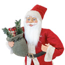 Pupazzo Babbo Natale H90 cm con Luci e Suoni Rosso e Crema