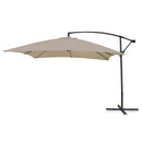 Ombrellone Lampara da Giardino Palo Laterale 300x200 cm in Acciaio e Poliestere Tortora Kios      