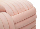 Panca Softy Rosa 90x45x45 cm in MDF e Cotone e Poliestere Rosa      