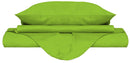 Copripiumino Matrimoniale con Sacco e Federe Tinta Unita Verde Mela