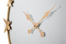 Orologio Glam Butterfly Ø75x4,5 Specchio Ø64 cm in Ferro Oro
