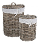 Set 2 Portabiancheria Narra Naturale in Fibre Naturali
