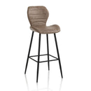 Set 2 Sgabelli 44,5x46x107,5 cm in Similpelle Beige