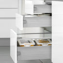 Kit Astine per Cassetti Ultrabox 10 mm P 500 mm Acciaio Grigio Metallizzato 10 Pezzi Emuca