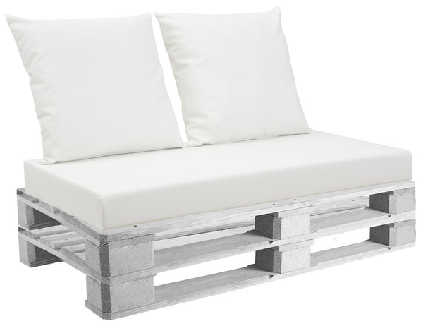 acquista Cuscini per Pallet 120x80 cm Seduta e Schienale in Similpelle Mariotti Belem Bianco