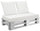 Cuscini per Pallet 120x80 cm Seduta e Schienale in Similpelle Mariotti Belem Bianco