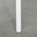 Set Tavolo da Pranzo con 2 Panche in MDF e Metallo Bianco