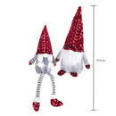 Set di 2 Elfi H30 cm in Tessuto Rosso