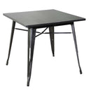 Tavolo New Bristol 80x80xh76 cm in Ferro Grigio Galvanizzato