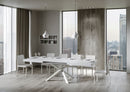 Tavolo Allungabile 160-264x90x77 cm Volantis Bianco Frassino Telaio Bianco 