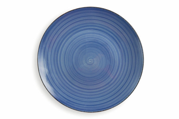 Set 6 Piatti Frutta in Gres Ø19,3 cm Villa d'Este Home Tivoli Blu New Baita online